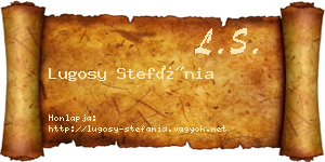 Lugosy Stefánia névjegykártya